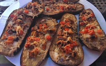 aubergines en tartines au four